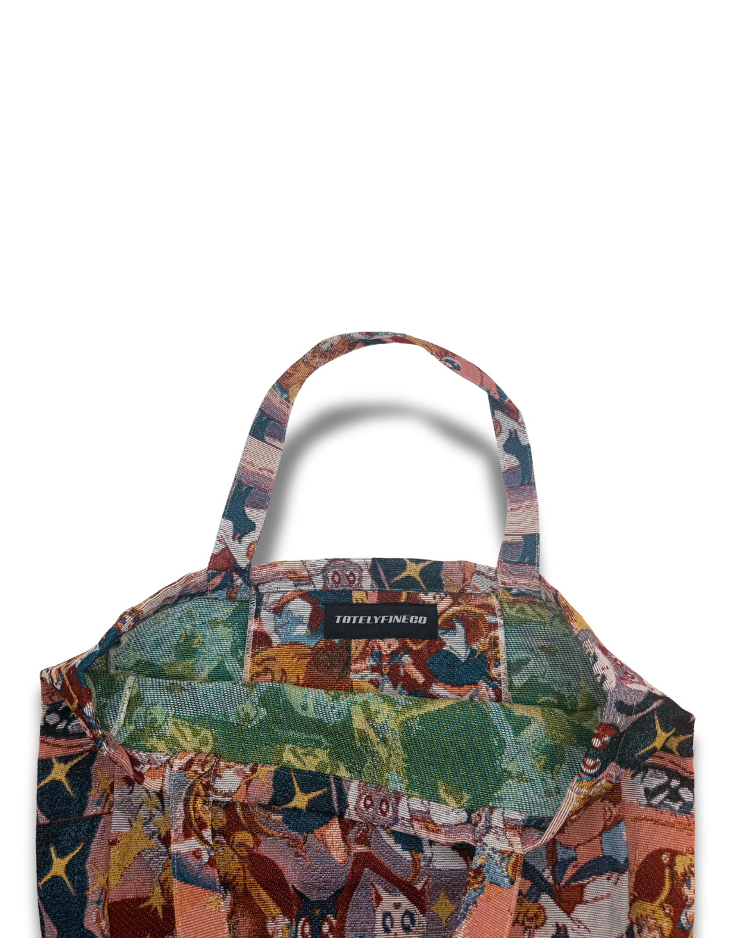 Moon Light Handcrafted Tapestry Tote Bag
